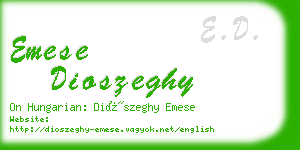 emese dioszeghy business card